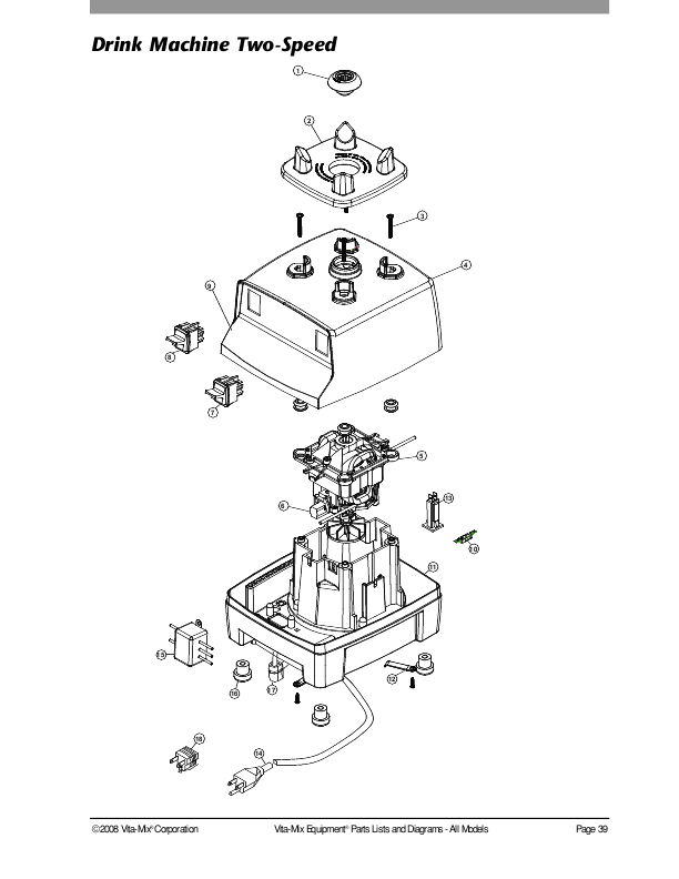 Drink Machine Advence 零件分解图