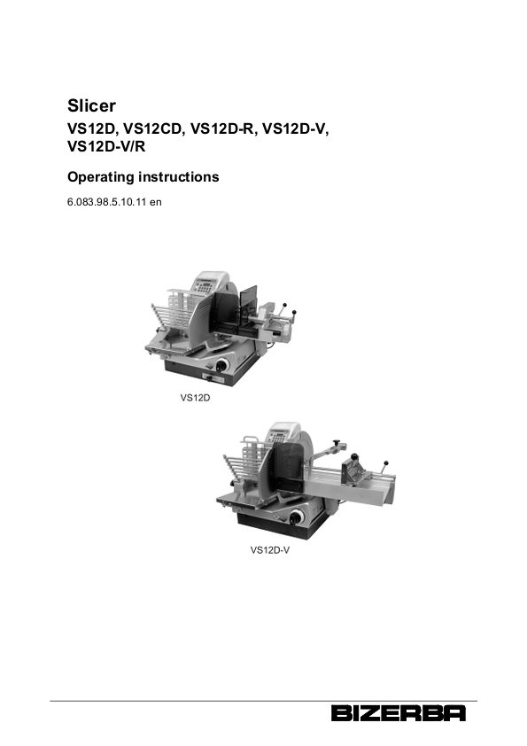 VS 12D-V、12D、12D-R、12CD、12D-V-R切片机说明书_英