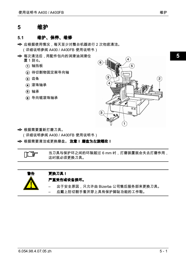 A 400说明书_中