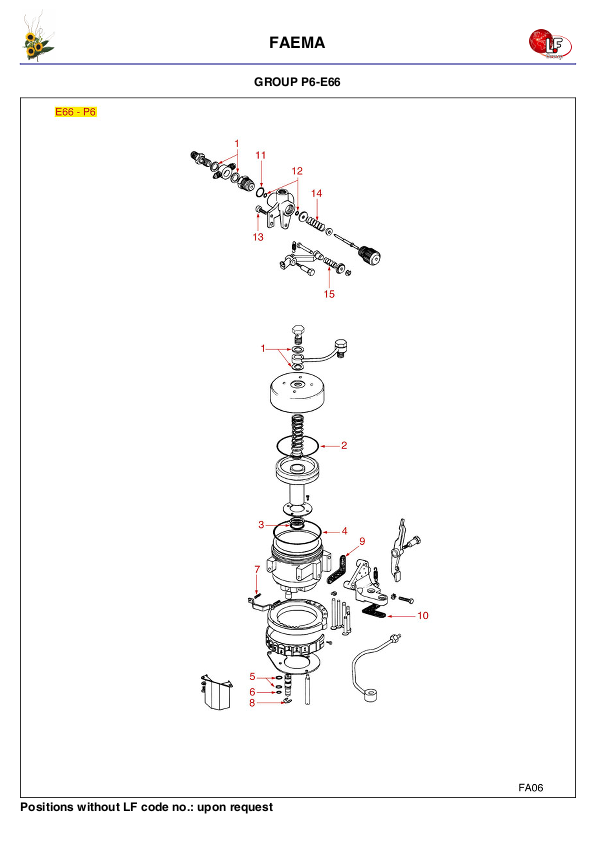 LF (Faema 零件分解图)