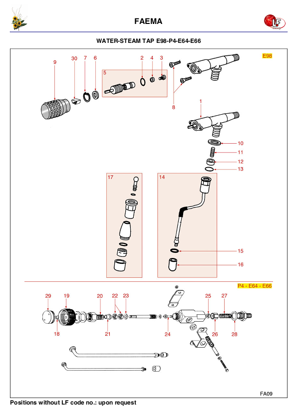 LF (Faema 零件分解图)