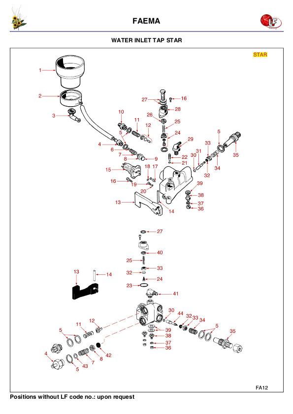 LF (Faema 零件分解图)