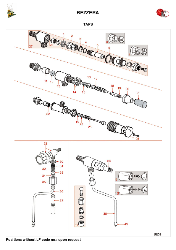 LF (BEZZERA 零件分解图)