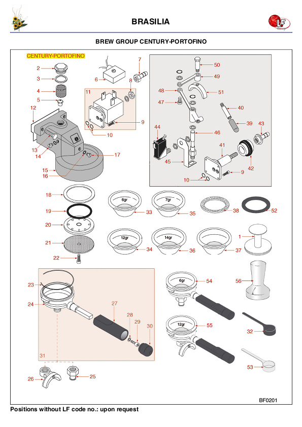 LF (BRASILIA 零件分解图)