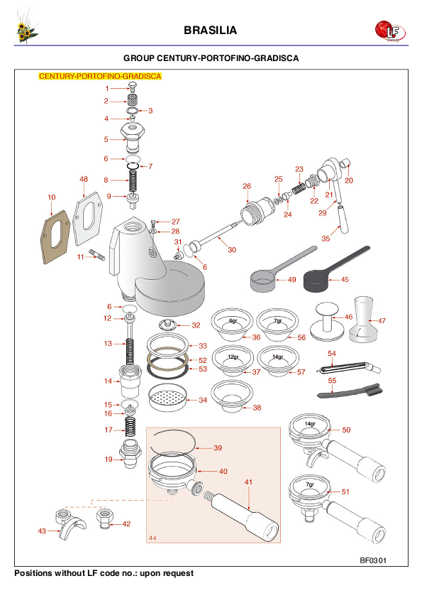 LF (BRASILIA 零件分解图)