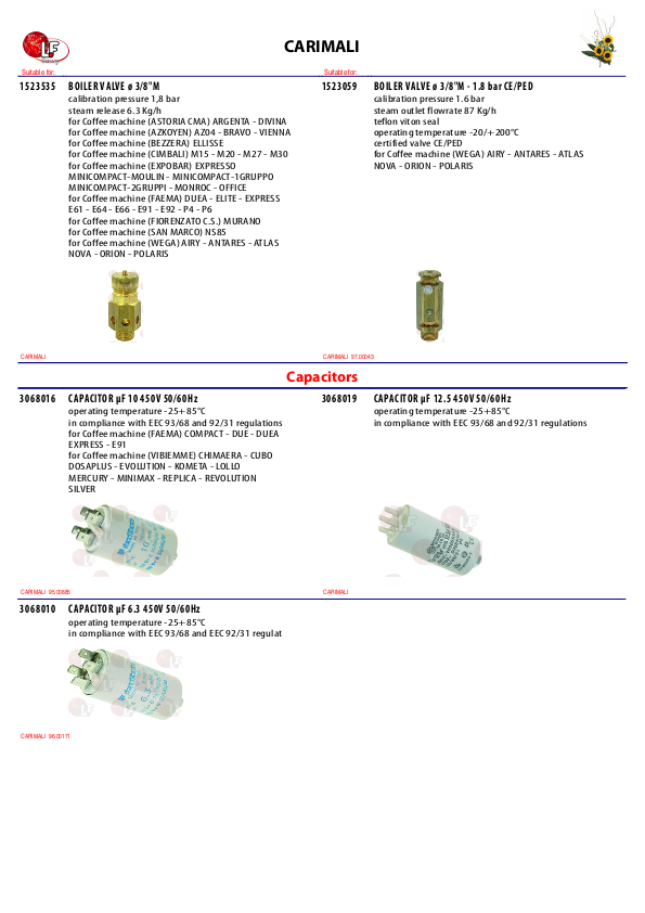 LF (CARIMALI 零件分解图)