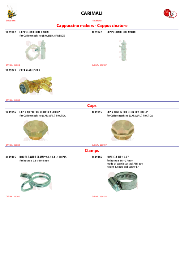 LF (CARIMALI 零件分解图)