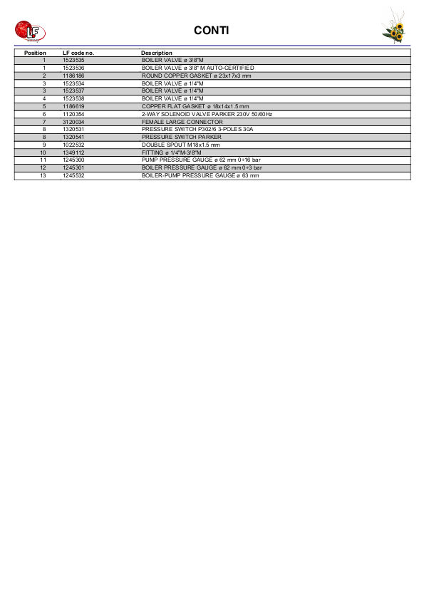 LF (CONTI 零件分解图)