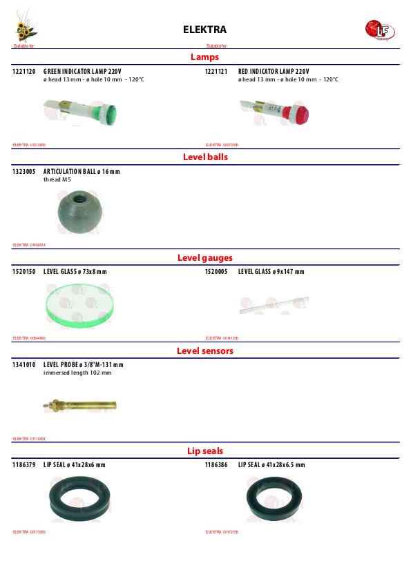 LF (ELEKTRA 零件分解图)