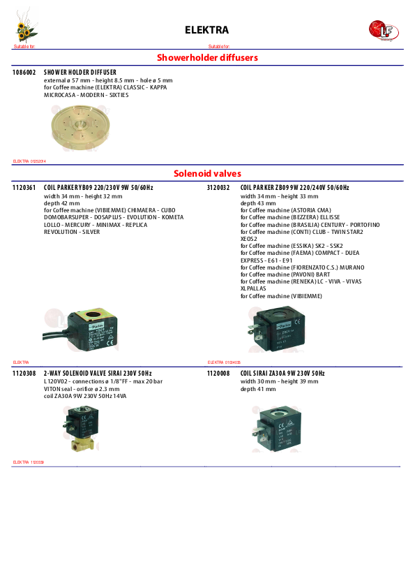 LF (ELEKTRA 零件分解图)