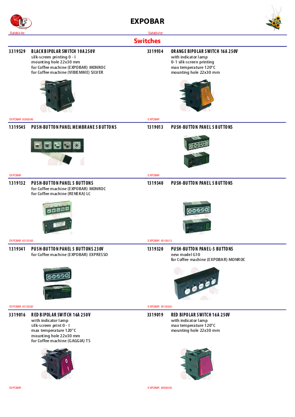 LF (EXPOBAR 零件分解图)