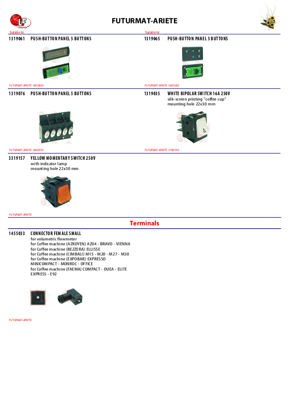 LF (FUTURMAT-ARIETE 零件分解图)