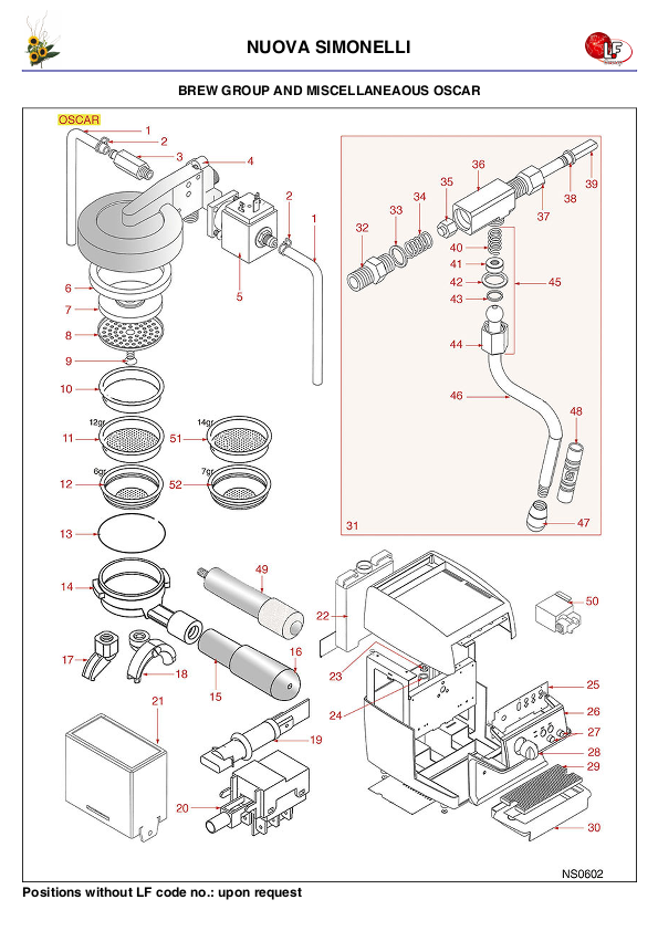 LF (NUOVA SIMONELLI零件分解图)