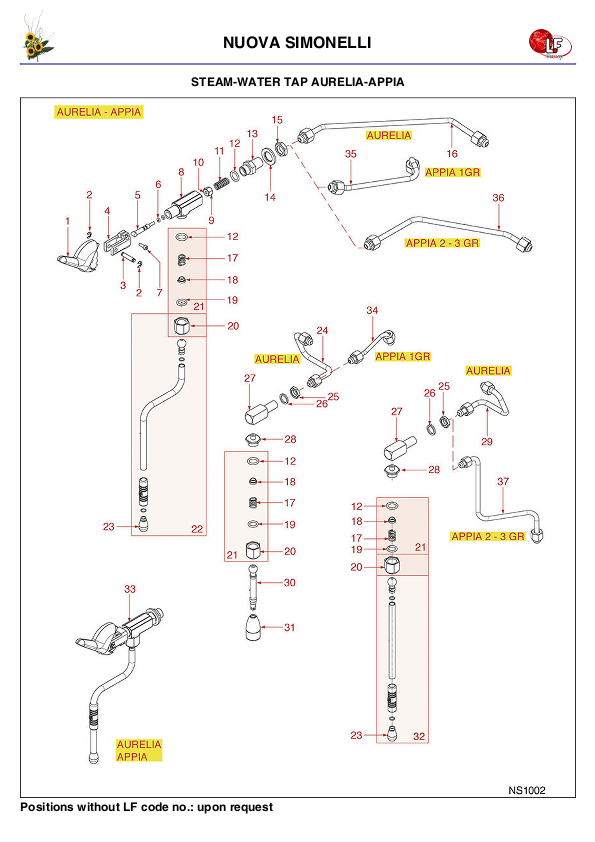 LF (NUOVA SIMONELLI零件分解图)