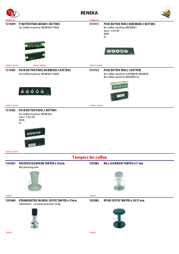 LF (RENEKA 零件分解图)