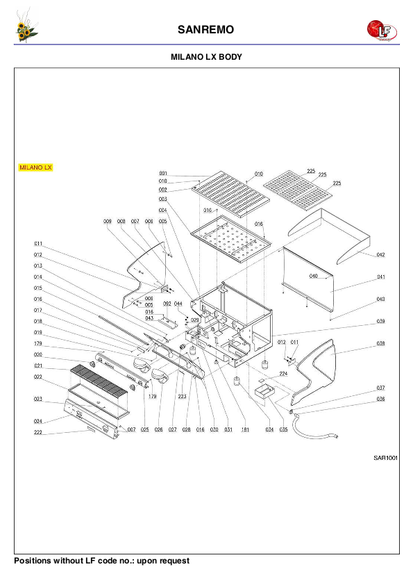 LF (SANREMO零件分解图)