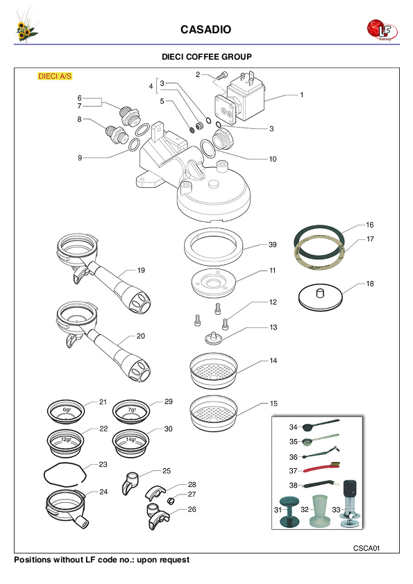 LF (CASADIO 零件分解图)