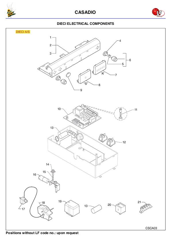 LF (CASADIO 零件分解图)