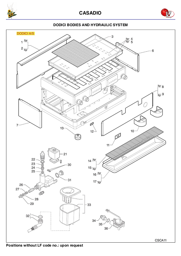 LF (CASADIO 零件分解图)