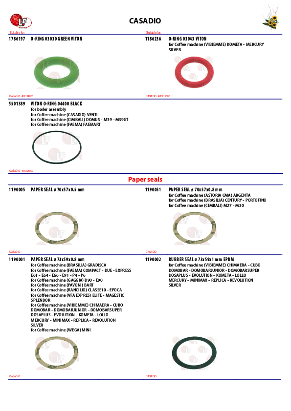 LF (CASADIO 零件分解图)