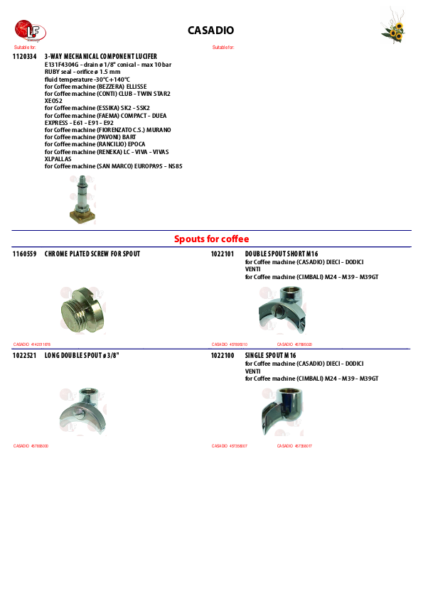 LF (CASADIO 零件分解图)