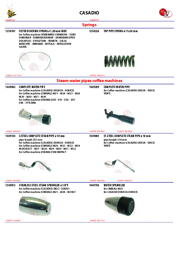LF (CASADIO 零件分解图)
