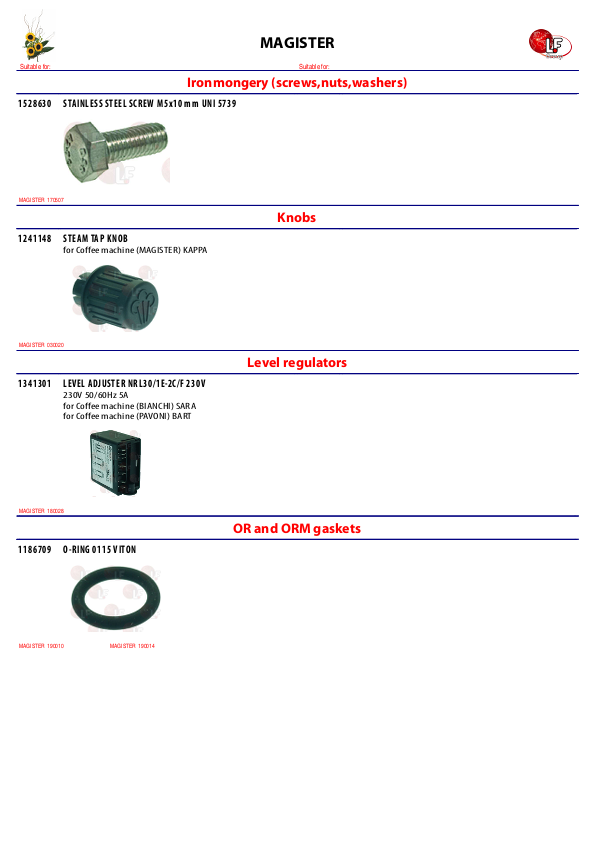 LF (MAGISTER 零件分解图)