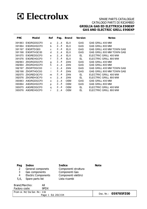 E9GR 系列分解图 (PNC:391063、391064、391197、391198、391075、391076)