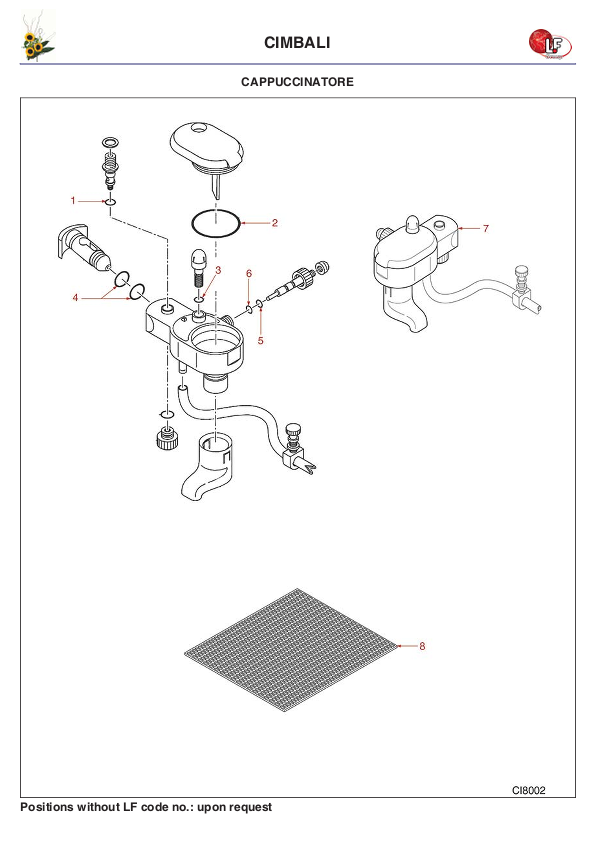 L.F（CARIMALI CAPPUCCINA 部件分解图）