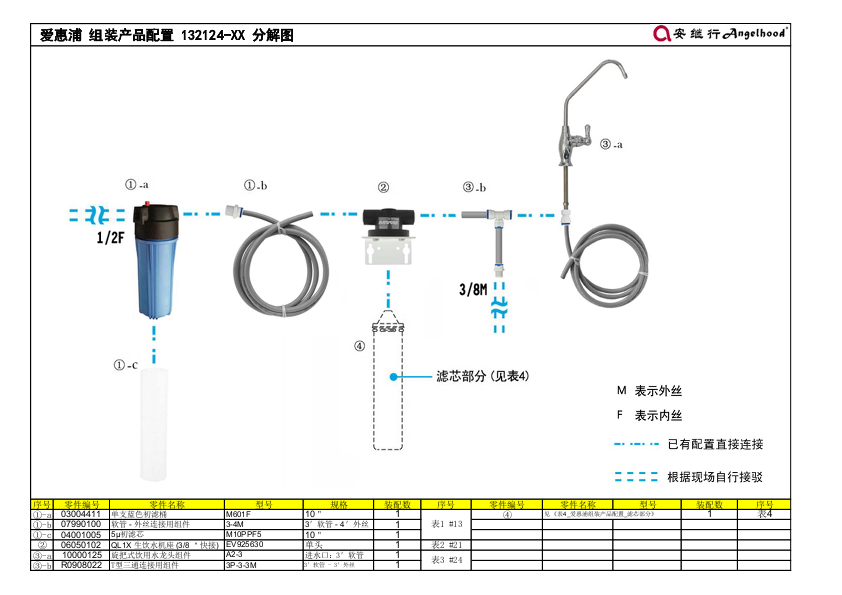 爱惠浦组装产品配置 132124-XX 分解图