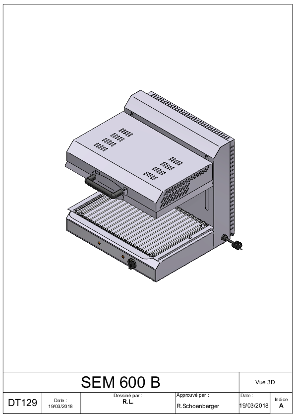 SEM 600 B 技术手册（含零件图、电路图、尺寸图）